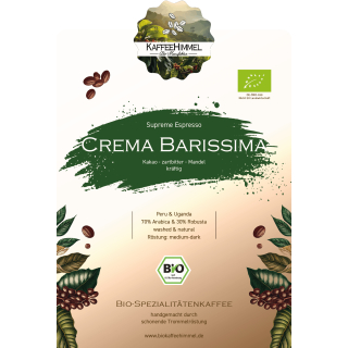 "Crema Barissima" Supreme Espresso Bio 250g ganze Bohne